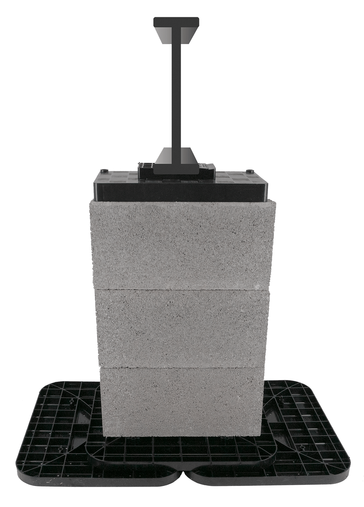 Multi-Pier Pad Configuration with block