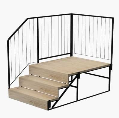 Premium Steps with Premium Back Rail